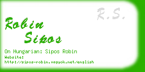 robin sipos business card